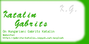 katalin gabrits business card